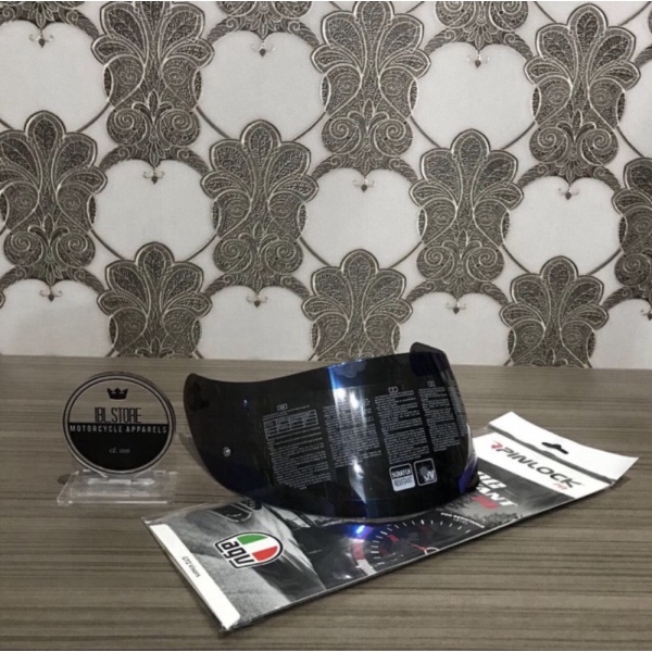 Jual sparepart Visor original iridium blue for AGV K3SV/K3 SVK1K5s  PIN Diskon