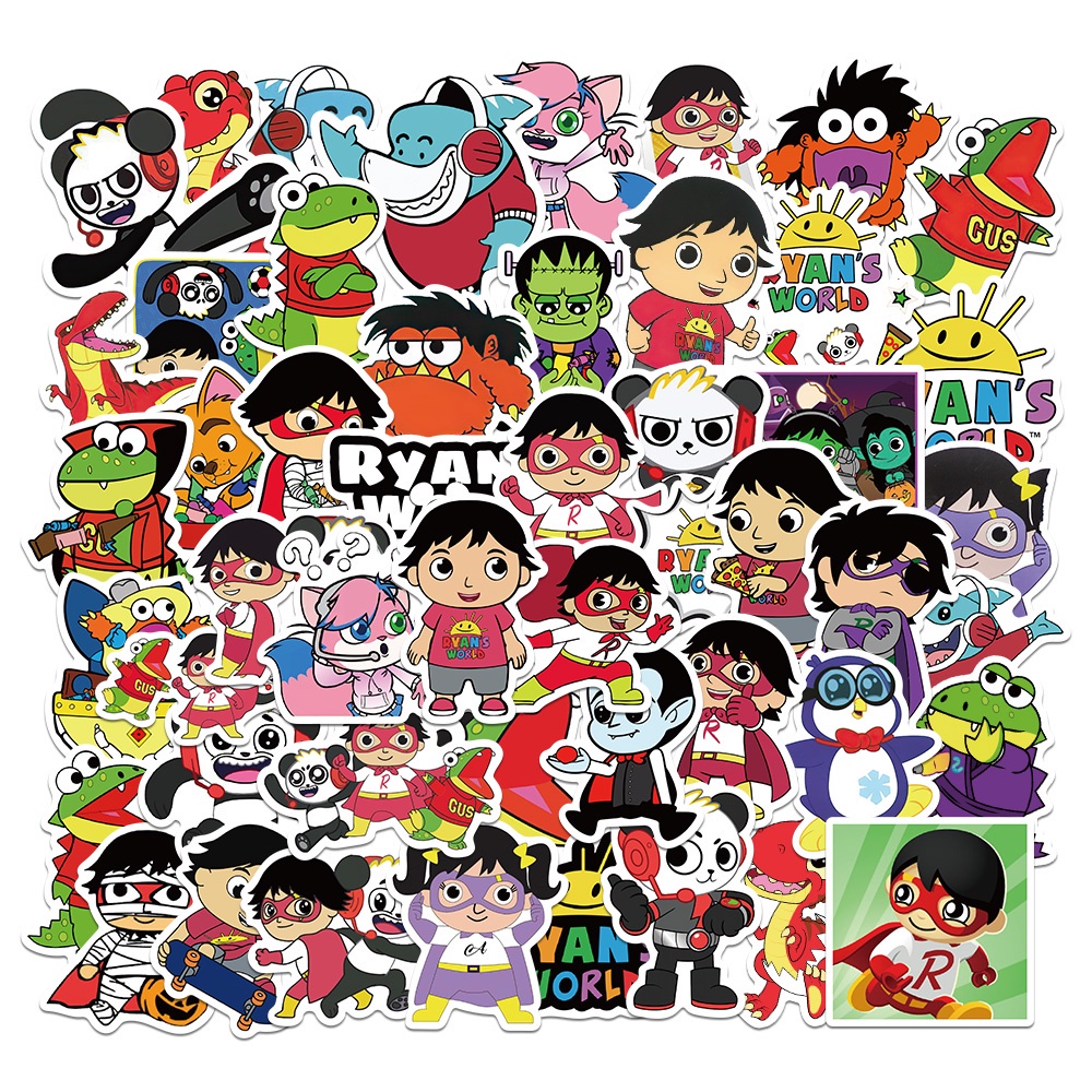 

Stiker Kartun Ryan 's World Cup isi 25 pcs