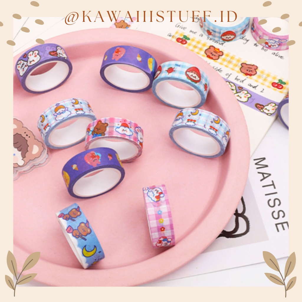 

[KAWAIIISTUFF.ID] 1 Pc Cute Animal Washitape