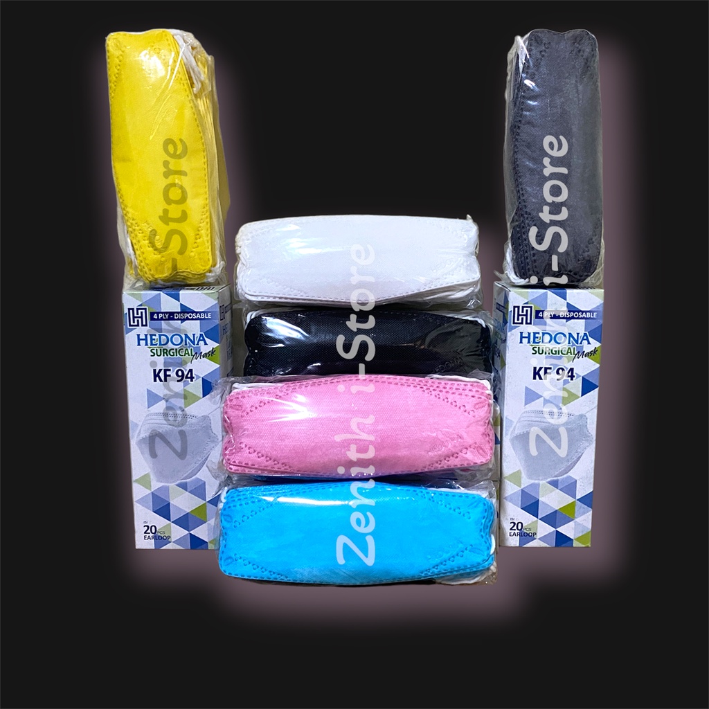 Masker Medis 3D KF94 4Ply HEDONA 4 ply Earloop Hedona Surgical Mask 3D KF94 Masker Warna