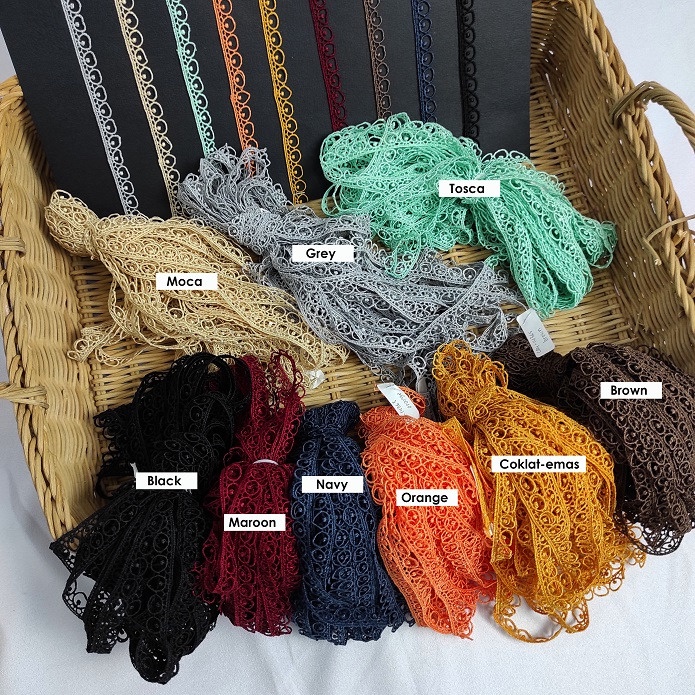 Kain Renda Giper/Kain Renda Mukena Bunga Kecil CR4-14365 (L:+/- 1 cm)  15 yards