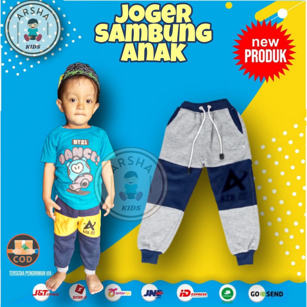 Celana joger anak laki laki perempuan celana jogger anak cowok celana panjang anak joger sambung