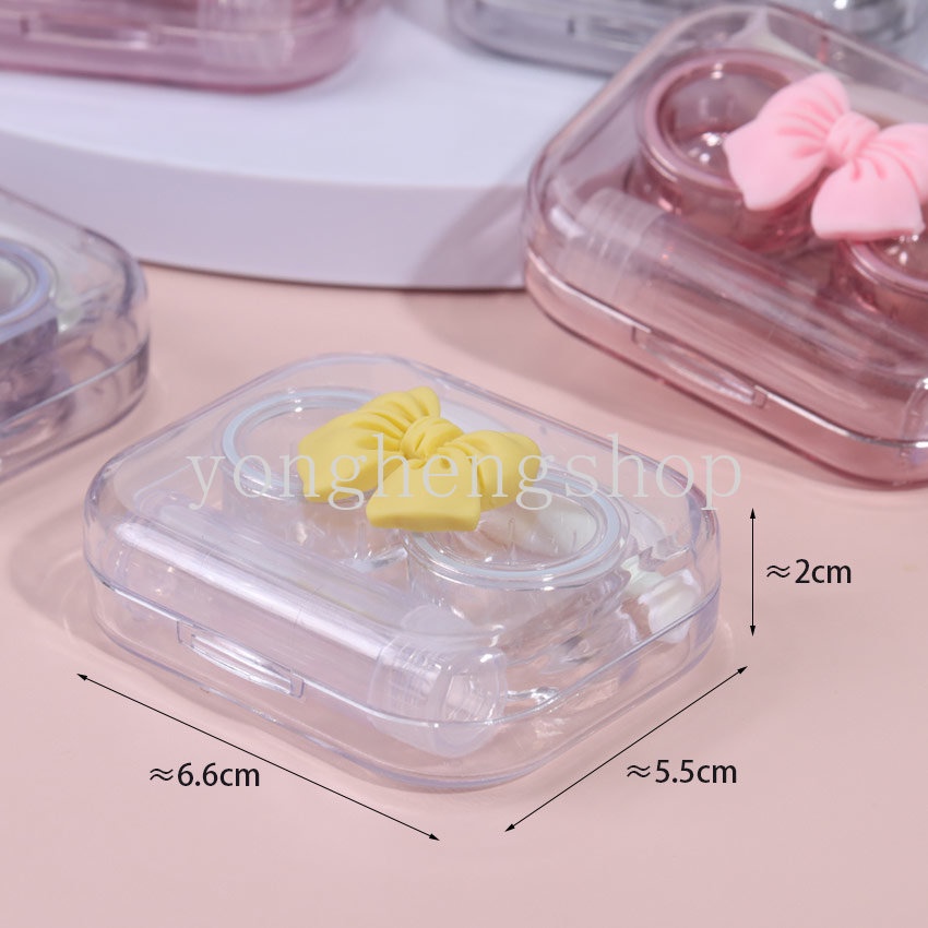 Kotak Penyimpanan Lensa Kontak Mini Portable Transparan Untuk Travel
