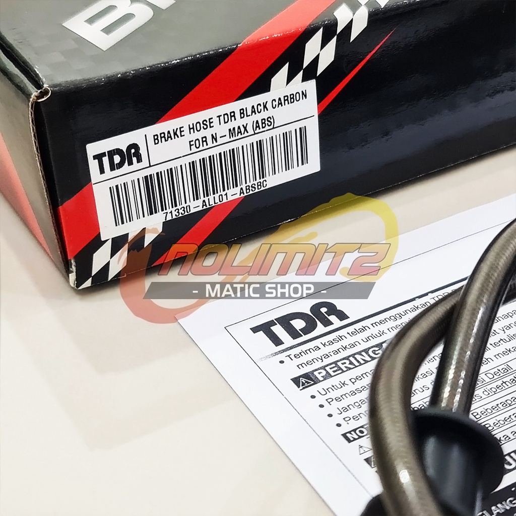 Selang Rem TDR Racing ABS Carbon Depan Belakang Yamaha NMAX All Type