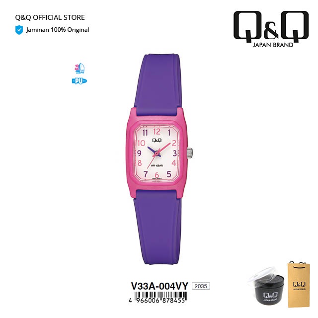 Q&Q QnQ QQ Original Arloji Jam Tangan Anak Lucu Analog - V33 V33A Tahan Air 10 BAR-3