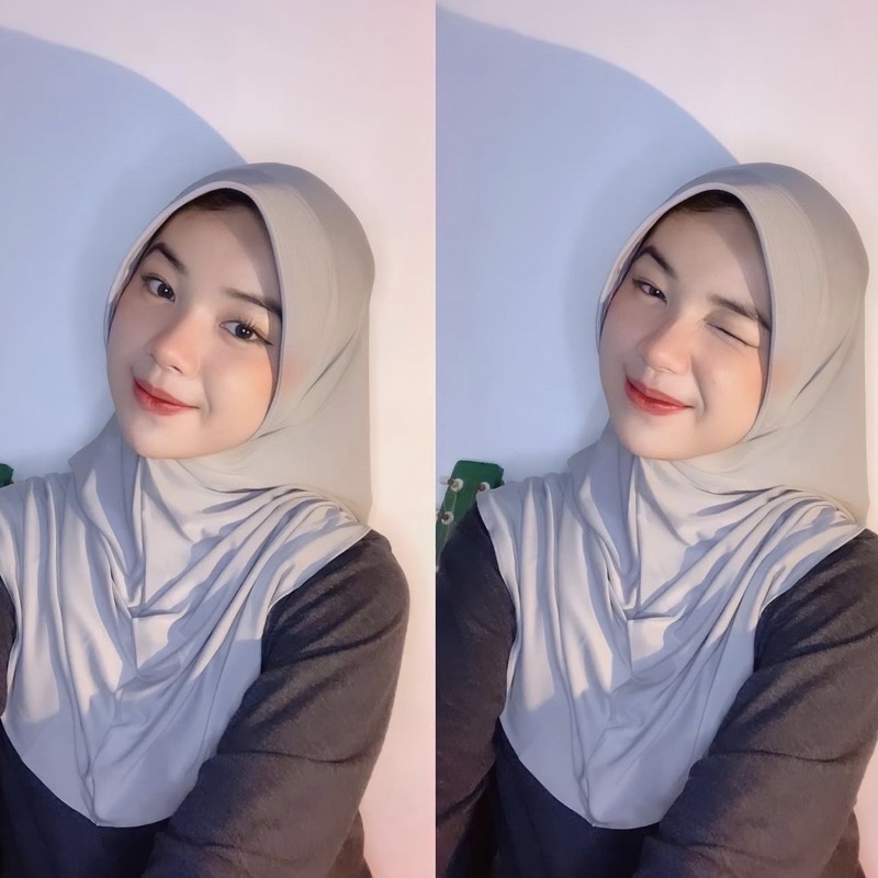 𝐁𝐘 𝐀𝐃𝐈𝐍𝐃𝐀 Bergo Hamidah Bergo Jersey Menutup Dada / Hijab Instan Pet