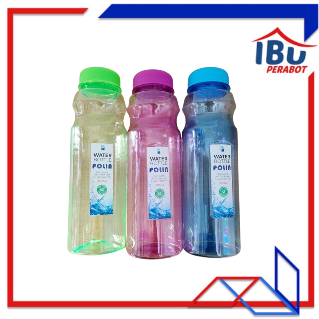 BOTOL POLIN BULAT 1 LTR / botol plastik