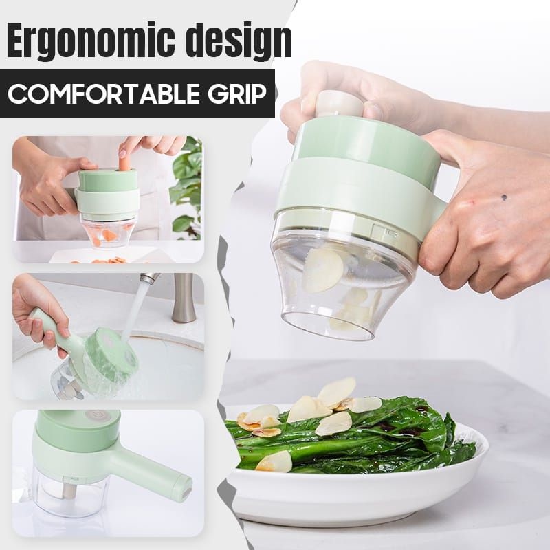 {DS} Blender Sayur 2 in 1 Model Genggam / Set Pemotong Sayur multifungsi tanpa kabel mini chopper