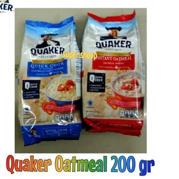 

Ready Stock--QUAKER OATMEAL 200 GR OAT SEREAL MAKANAN DIET CEMILAN SEHAT