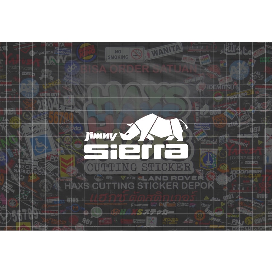 Cutting Sticker Jimny Sierra Ukuran 8 Cm Untuk Motor Mobil