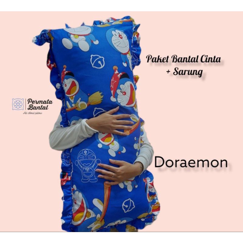 [PROMO] Paket Bantal + Sarung Bantal Cinta ( Komplit) Isi 900gram