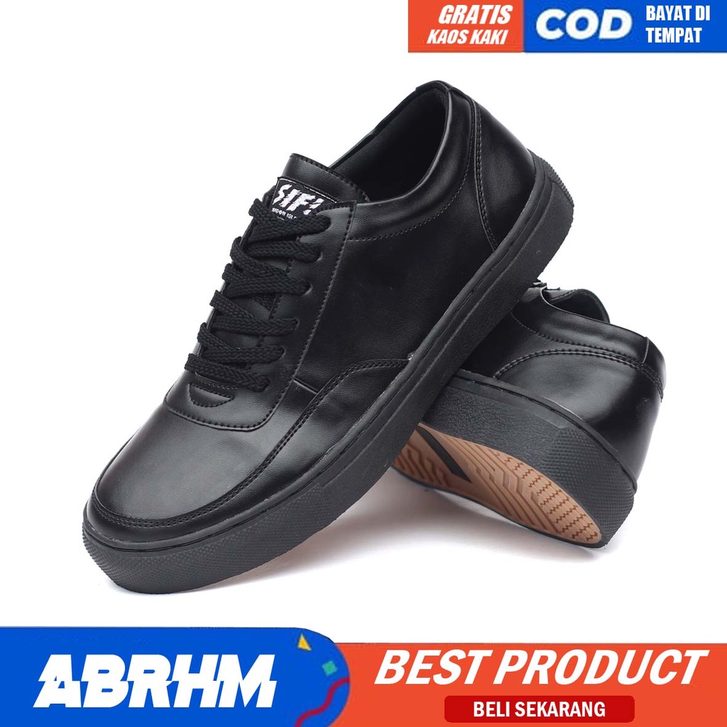 ABRHM x WRG -Sepatu Casual Kasual Sneakers Pria Kulit Pu/Cowok/Men Lokal Ori Original Footwear Sepatu Kasual Kerja kuliah Kondangan Gaya Santai Keren Kekinian