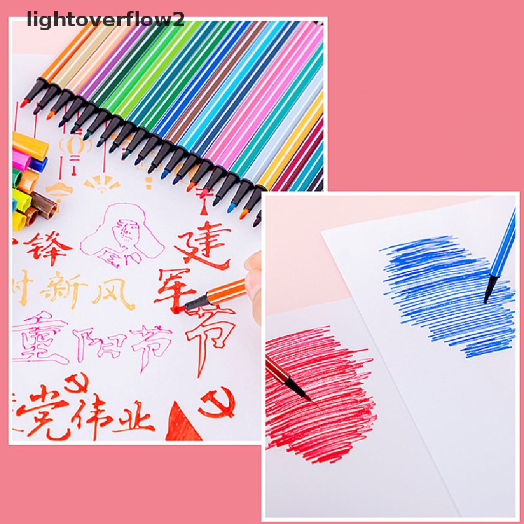 (lightoverflow2) Spidol Warna Cat Air Bisa Dicuci Untuk Anak-Anak