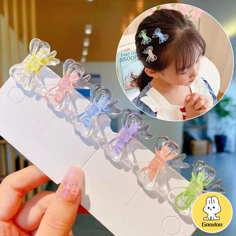 Jepit Rambut motif Kupu-Kupu kristal bening/Jepit Rambut anak butterfly/Mini Bentuk Dasi Kupu Transparan Untuk Wanita korea