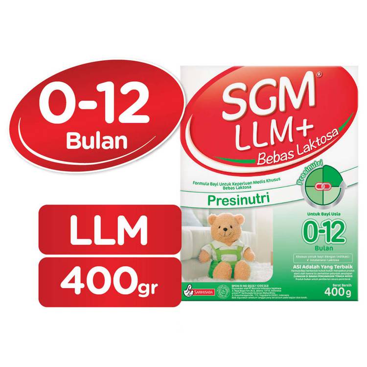 SGM LLM+ 200 / 400 GR - susu formula bebas laktosa