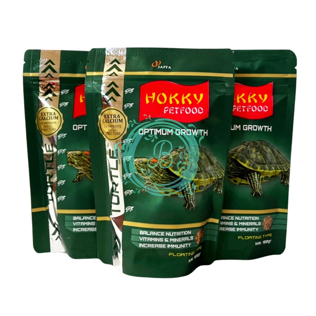 Hokky Turtle Food Stick Extra Calcium 100g Pelet Makanan Kura-Kura Bentuk Stik 100 Gram 100gr