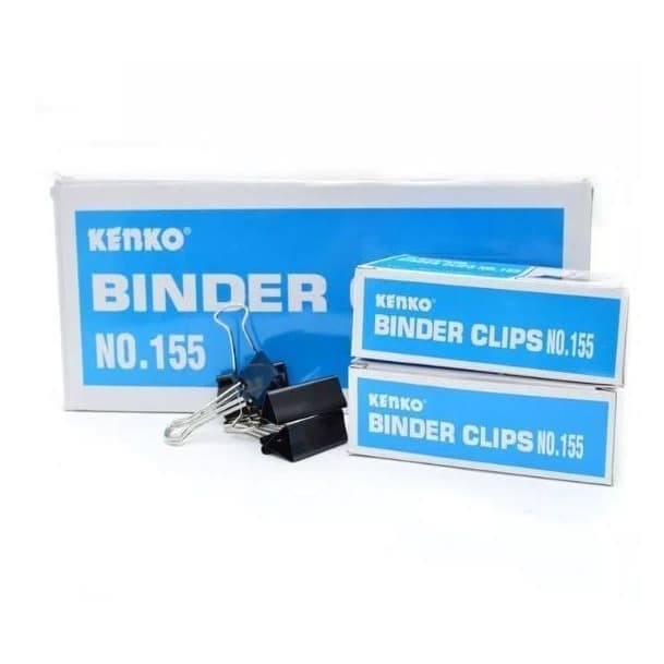 Penjepit kertas Binder clips No 155 per pack isi 12 klip