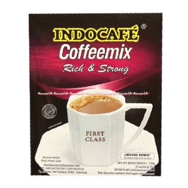 Indocafe Coffeemix 5sachet Rich &amp; Strong First Class Lebih Kuat Kopinya Kopi Indo Cafe Coffe Mix Kopi Mix Rich Strong Indo Coffee 5pcs