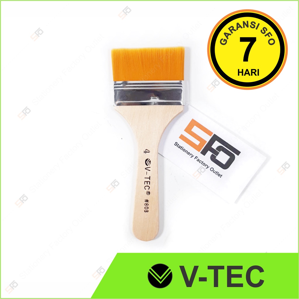 

Kuas Lukis Lebar V-Tec 808 Satuan No. 4