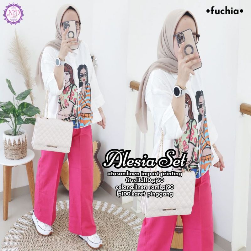 ALESIA SET | ZOKA SET | ONESET RAYON TWILL MIX LINEN TERMURAH