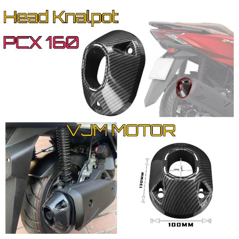 Head knalpot PCX 160/ Corong Knalpot pcx160 Motif Carbon Stylish