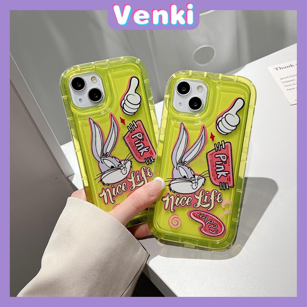 Case For iPhone 14 Pro Max TPU Soft Jelly Airbag Case Cartoon Cute Rabbit Clear Case Camera Protection Shockproof For iPhone 14 13 12 11 Plus Pro Max 7 Plus X XR