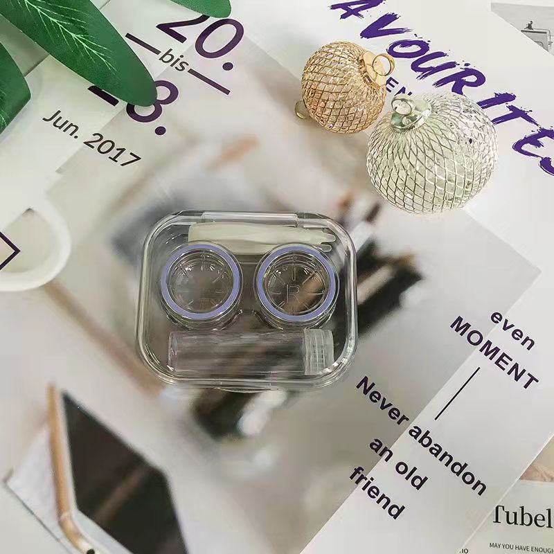 (SNAPCORNER)Kotak Softlens Acrylic Klip mini / Wadah softlens Travel Kit mini / BB Tempat Softlens