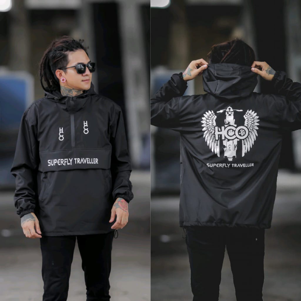 JAKET PRIA - JAKET WANITA - JAKET CAGOULE SALVIO HEXIA - JAKET CAGOULE - JAKET PARASUT - JAKET - JAKET PARASIT - JAKET PARASUT PRIA - SWEATER PARASUT PRIA - JAKET PRIA MURAH - JAKET PARASUT GAMBAR - JACKET PRIA - JAKET KEREN - JAKET VIRAL - JAKET MURAH-Hitam SuperFly