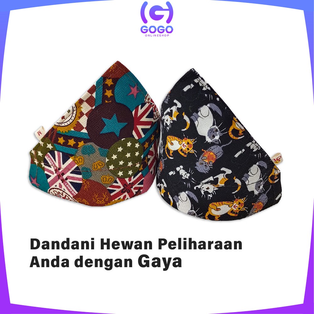 GOGO-C568 Kalung Bandana Slayer Kucing Anjing Motif Syal Segitiga / Kalung Scarf Anjing Kucing Kelinci Aksesoris Hewan Peliharaan