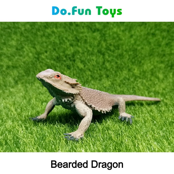 Mudah Bearded Dragon Animal Figure / Miniatur Mainan Kadal Bearded Dragon Gilaa