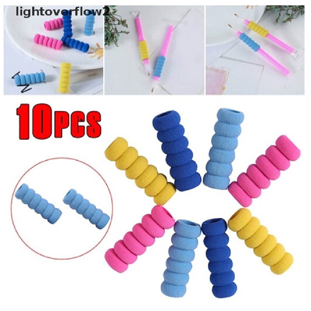 (lightoverflow2) 10pcs sleeve grip pen Bor anti slip Lembut Untuk Alat paing Berlian