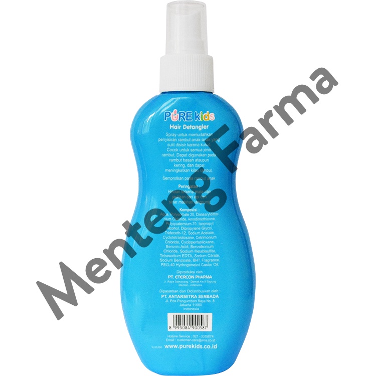 Pure Kids Hair Detangler Amazing Apple 200 mL - Pelembut Rambut Kusut