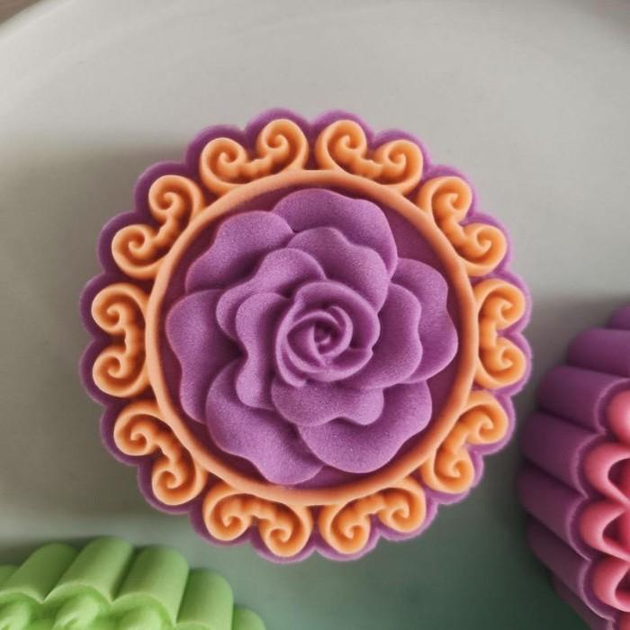 Cetakan Mooncake Rose 125gr / Mooncake Mold 125gr