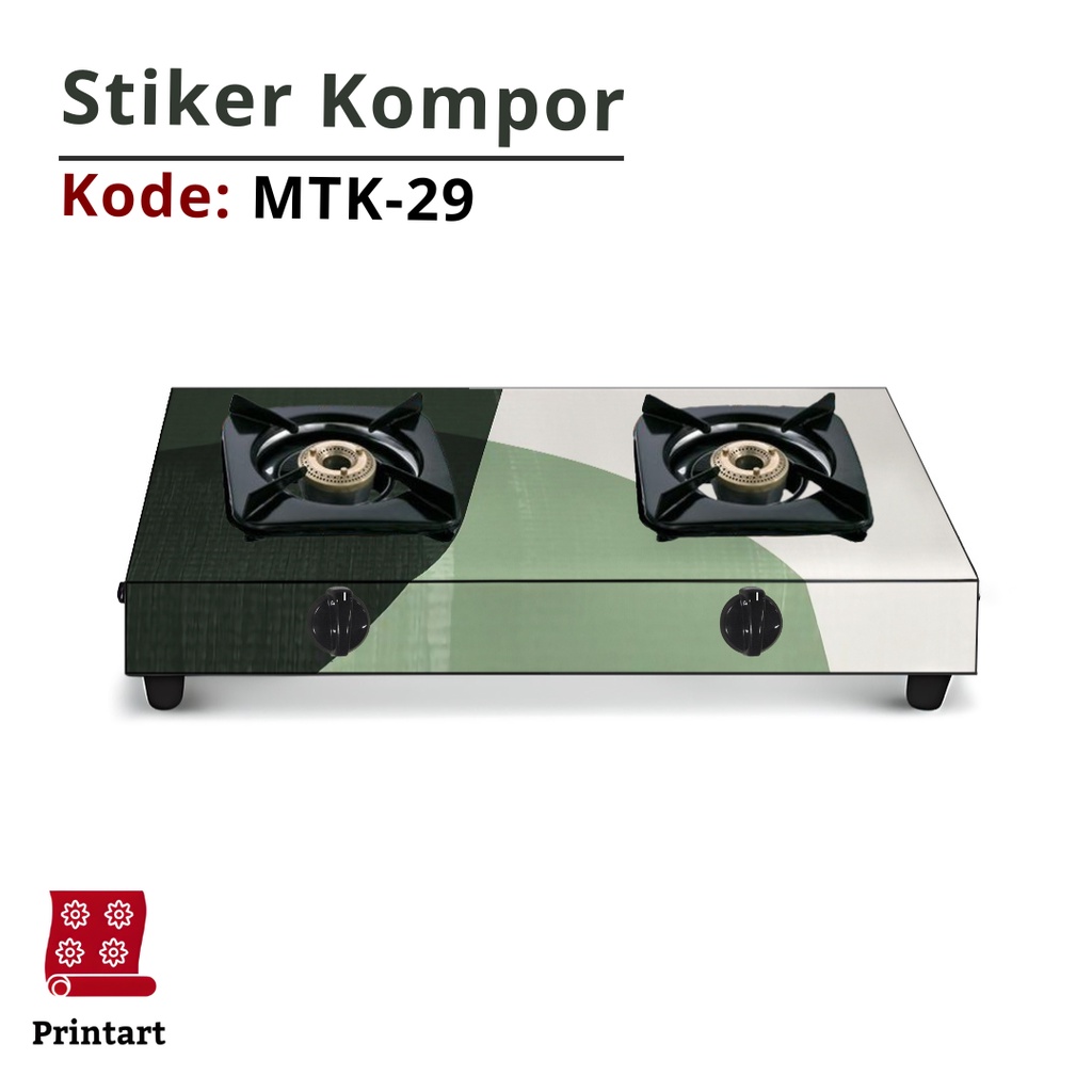 Stiker Kompor 1 Tungku dan Sticker Kompor 2 Tungku Motif Minimalis Kode MTK-29