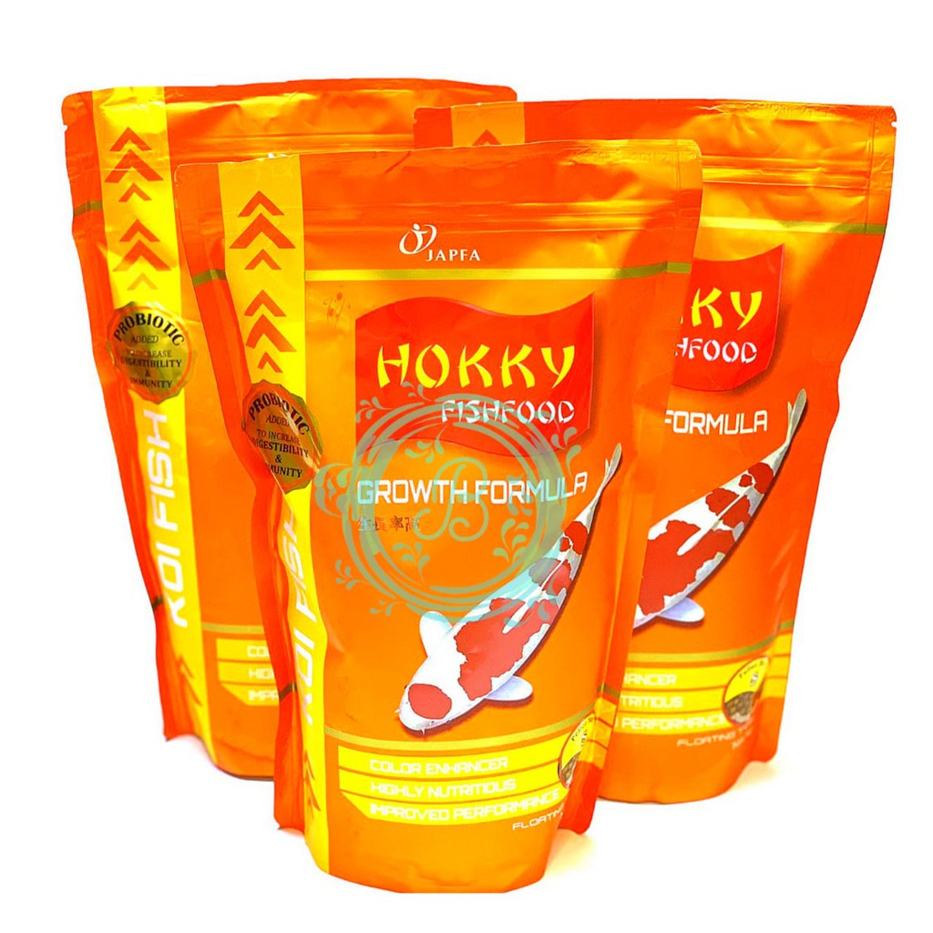 Hokky Growth Formula 1kg Pakan Ikan Hias Pelet Koi Fish Food Nutrisi Pertumbuhan 1 kg