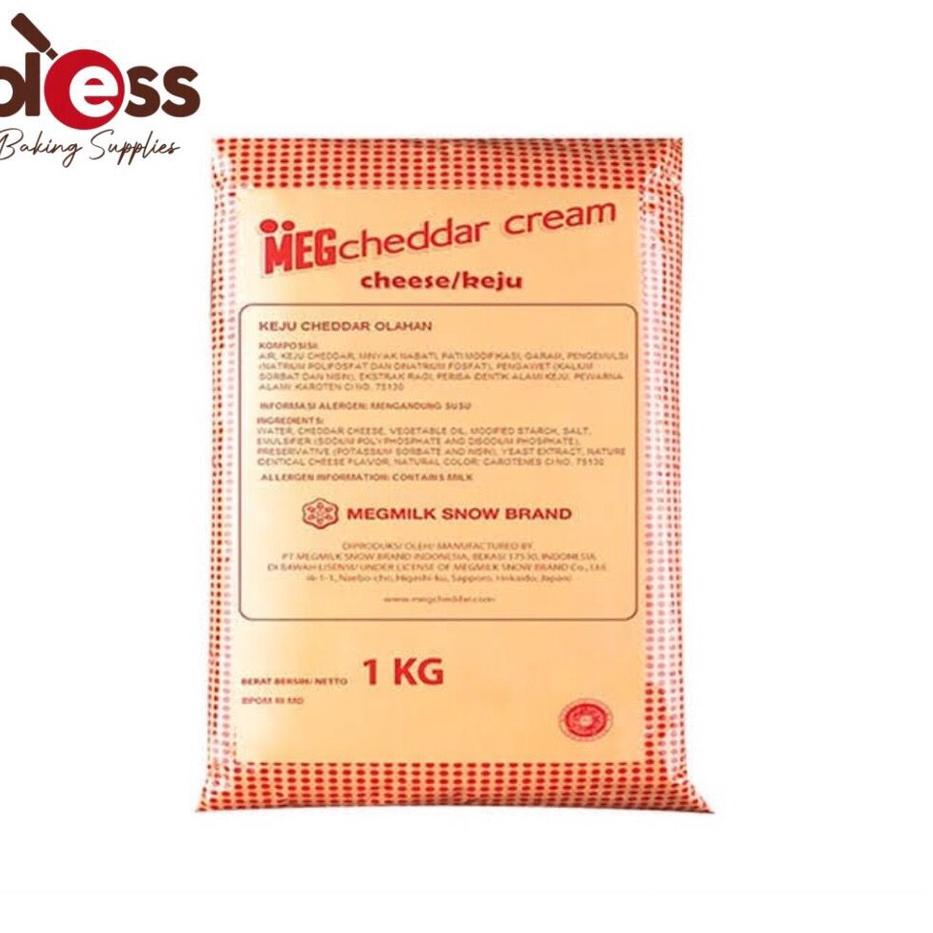 

Import ✨Terbaik✨ Meg Cheddar Cream Cheese 1 Kg 