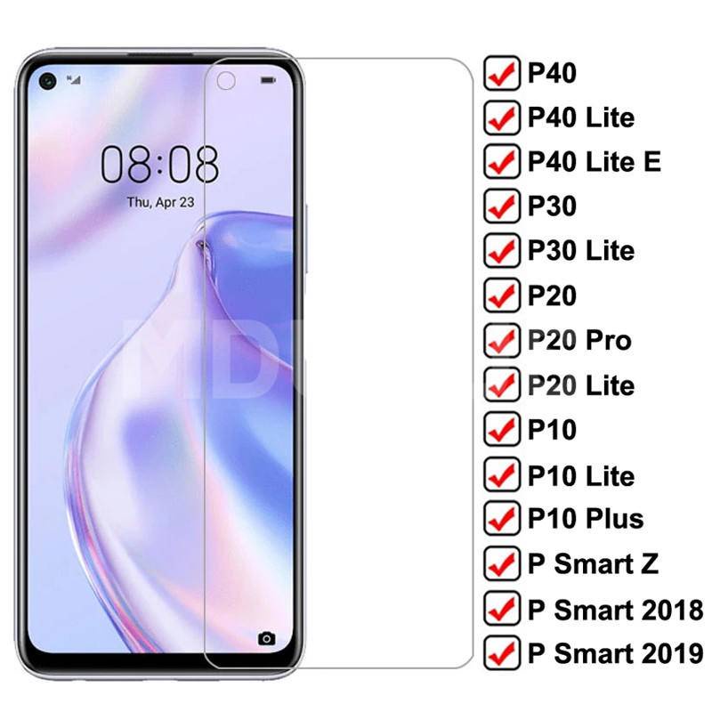 Pelindung Layar Tempered Glass 9H Anti Ledakan Untuk Huawei P30 P40 P10 Pro Lite Plus E P Smart Z 2018 2019