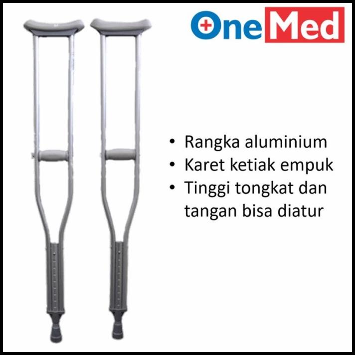 Tongkat Ketiak Tongkat Bantu Jalan Kruk Ketiak Satuan & Sepasang