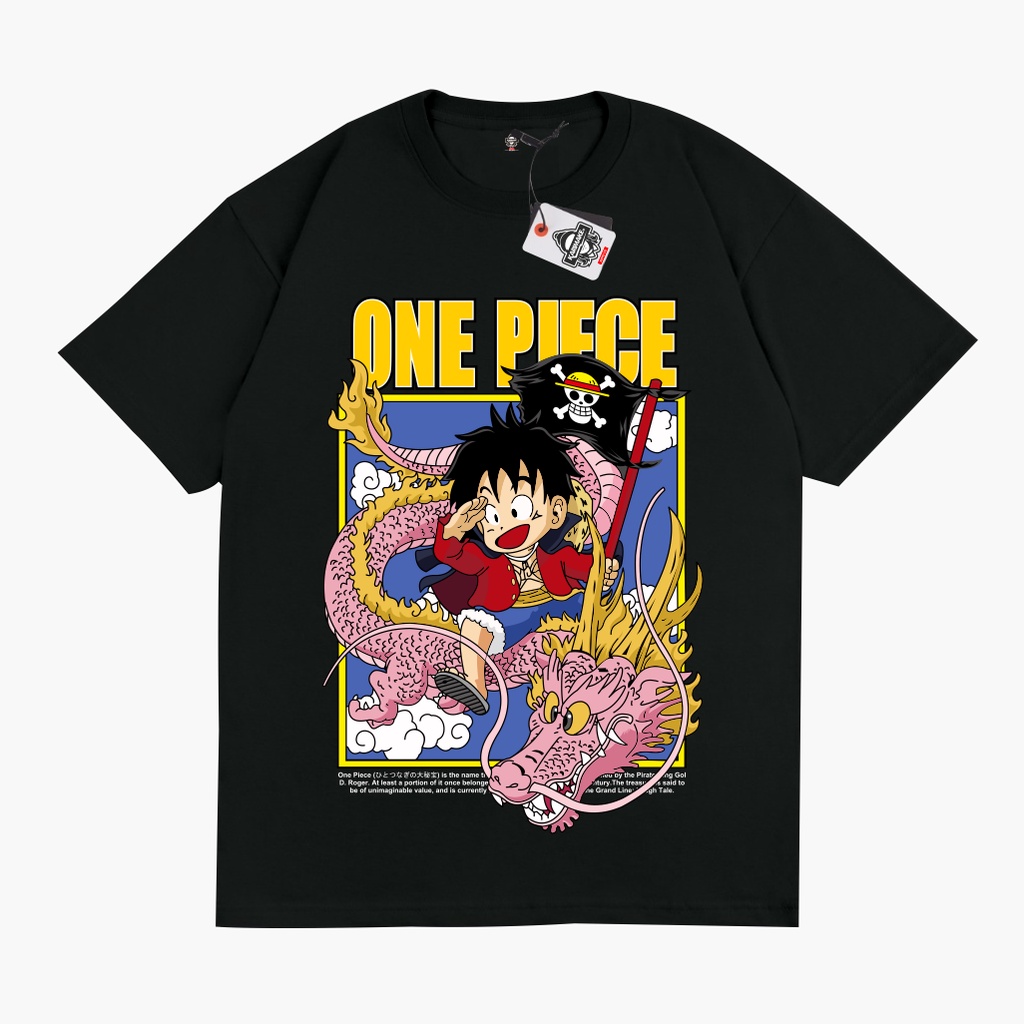 KARIMAKE Kaos Baju T Shirt Distro Unisex Gambar Anime ONE PIECE MONKEY D. LUFFY DRAGON BALL COVER