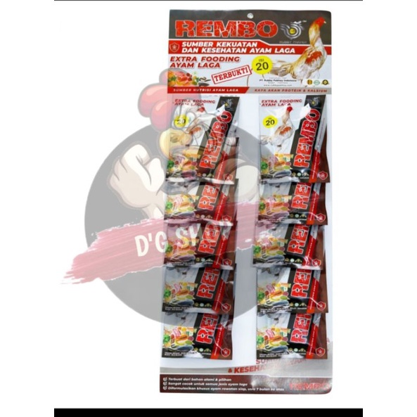 RED PLUS 1 RENTENG Jamu Obat Luka Dalam Ayam Laga Bangkok