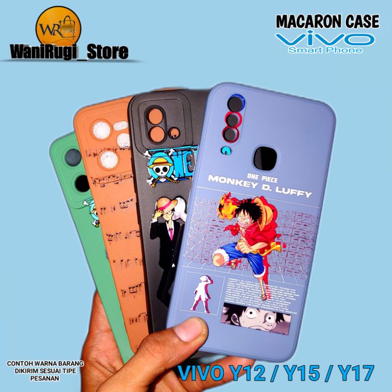 Casing Softcase Vivo Y12 Y15 Y17  Macaron Pro Camera Motif Karakter
