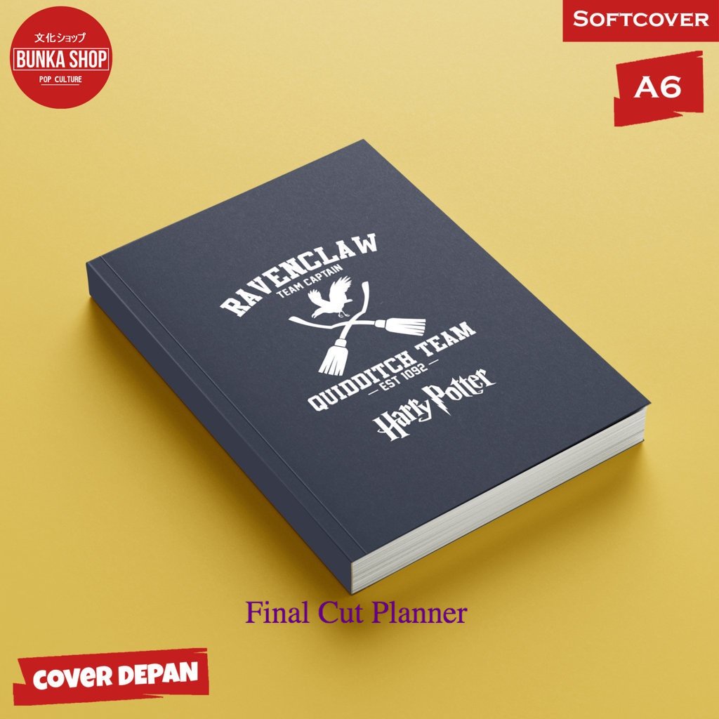 

Buku tulis polos/bergaris Harry Potters Quidditch ravenclaw Softcover A 6 Buku Tulis Catatan Notes Agenda Planner Jurnal