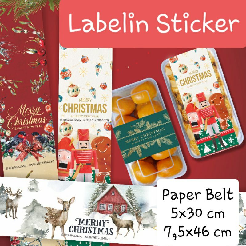 

27 PCS CHRISTMAS PAPER BELT BENTO CAKE RICE BOX TOPLES HAMPERS GOODIE BAG DUS PARCEL SOUVENIR NATAL 2022