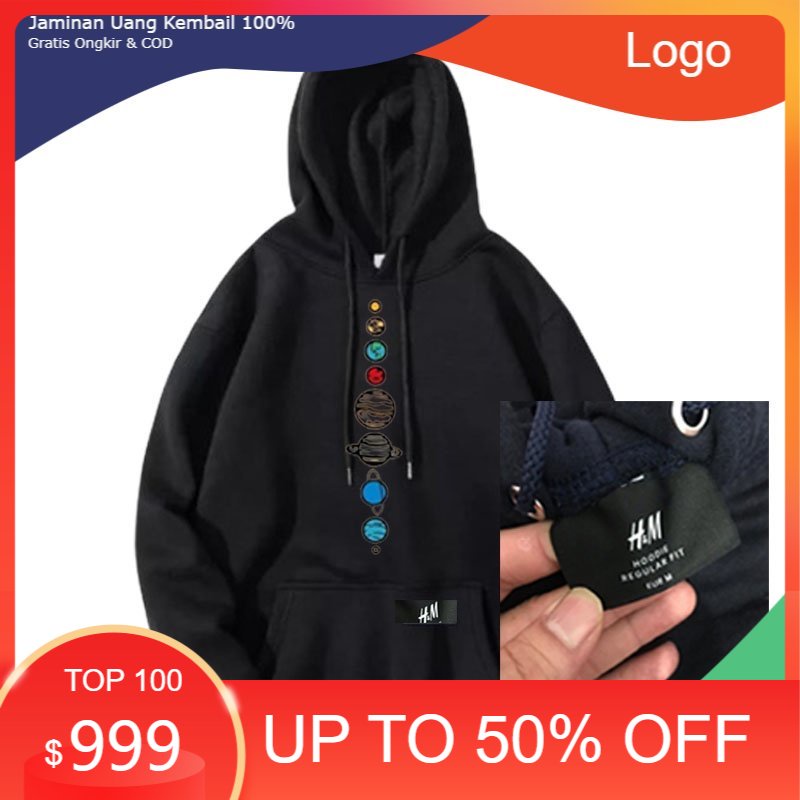 Jaket Nasa Planet H*M Original Full topi / Sweater Hoodie Nasa Planet Original Usa Premium Fleece Te