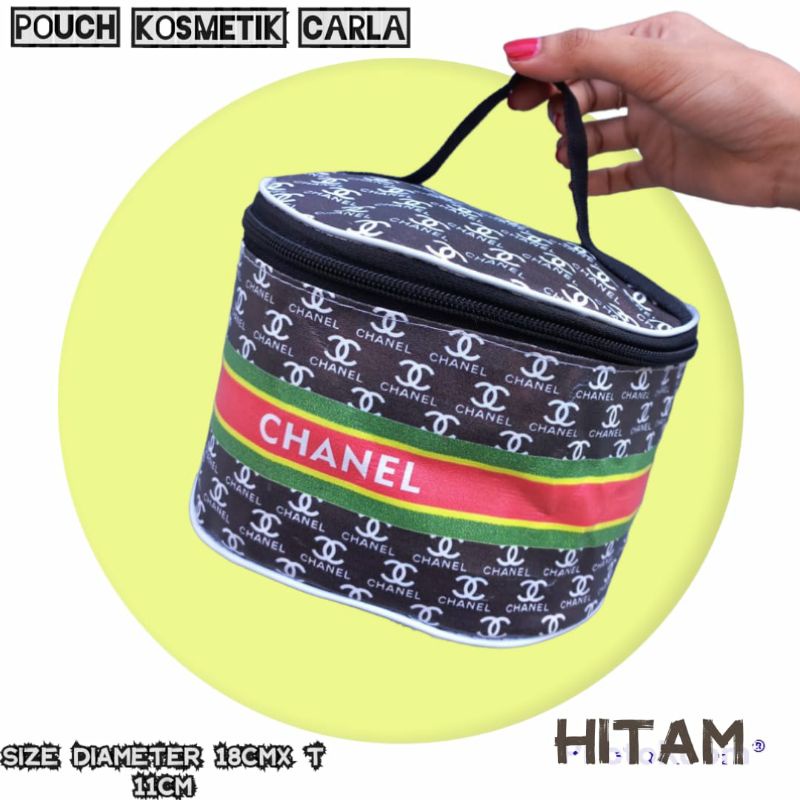 POUCH KOSMETIK BULAT MOTIF SERBAGUNA