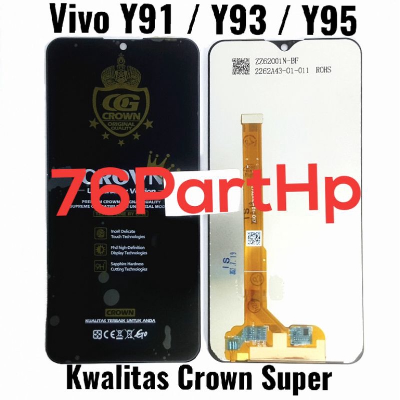 Lcd Touchscreen Fullset Kwalitas Crown Super Vivo Y91 - Y93 - Y95