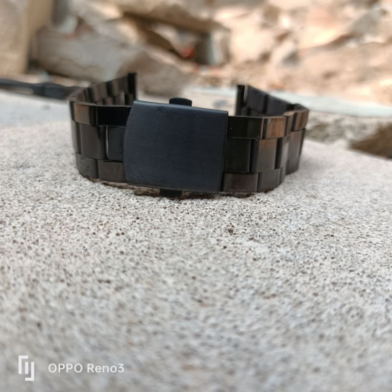 tali rantai jam tangan stenlis murah tali rantai hitam strap jam tangan gelang tali jam tangan ranti