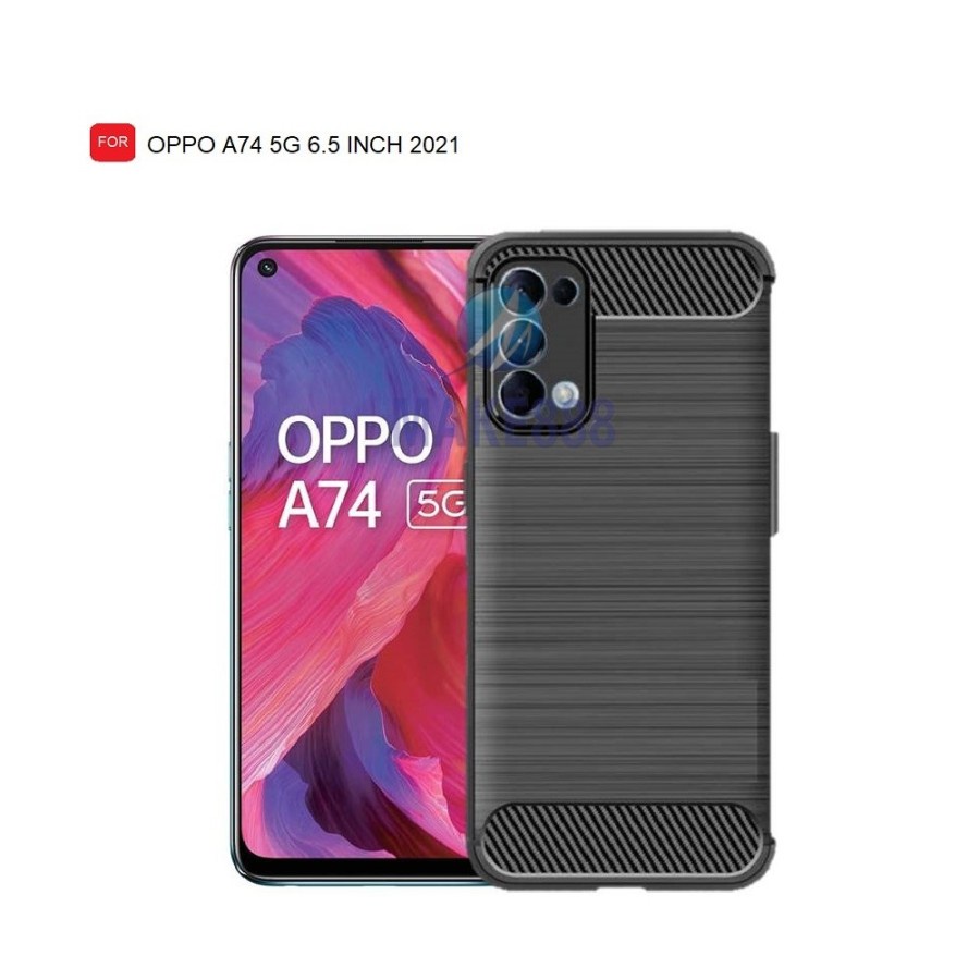 CASE SLIM FIT CARBON IPAKY OPPO A74 5G SOFTCASE - GA