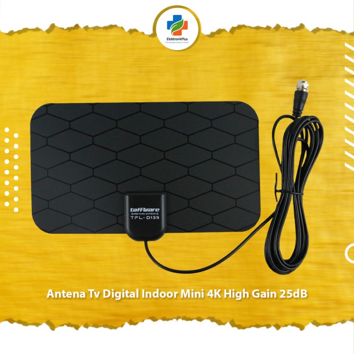 ANTENA DIGITAL Antena Tv Digital Indoor/Dalam Ruangan Mini 4K High Gain 25dB Hitam terlaris indoor set top box TV super hd smart tv outdoor terbaik super jernih tabung M7I9