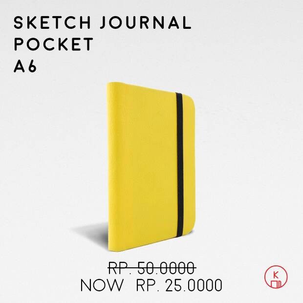 

Terbatas Sketch Journal Hardcover Pocket A6 Kuning Terbatas